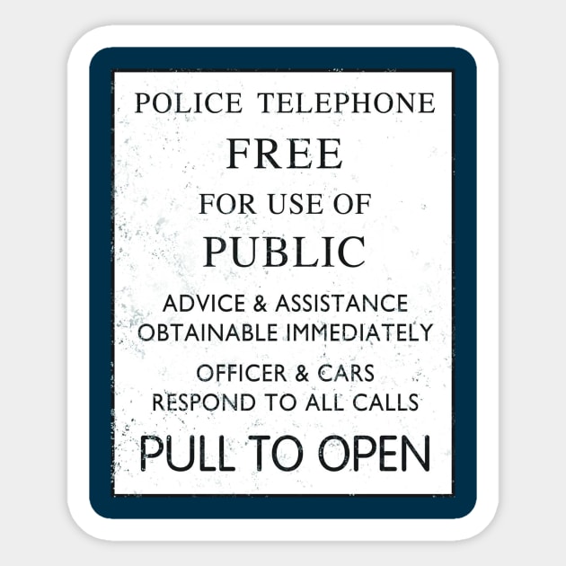 Public Phone Box Sticker by SimonBreeze